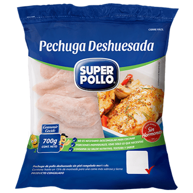 PECHUGA DESHUESADA 700GRS SUPER POLLO
